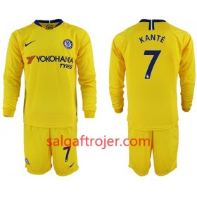 Chelsea Fodboldtrøjer Kante 7 Børn Udebanesæt 2018/19 Langærmet